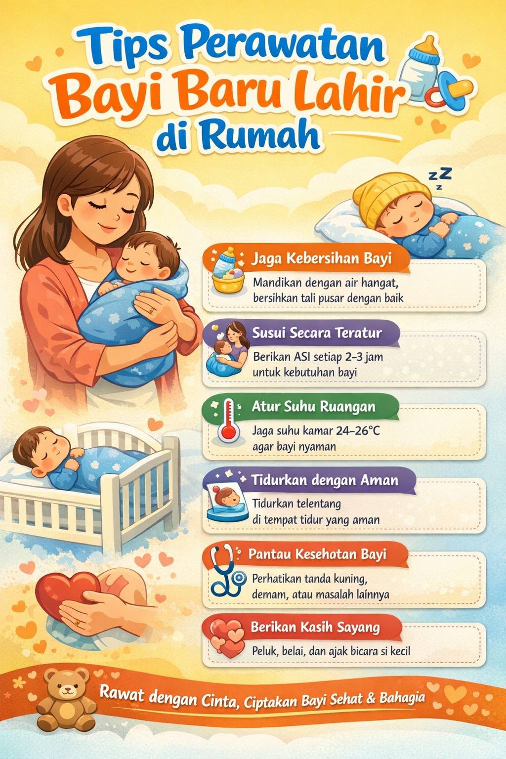 Tips Perawatan Bayi Baru Lahir di Rumah