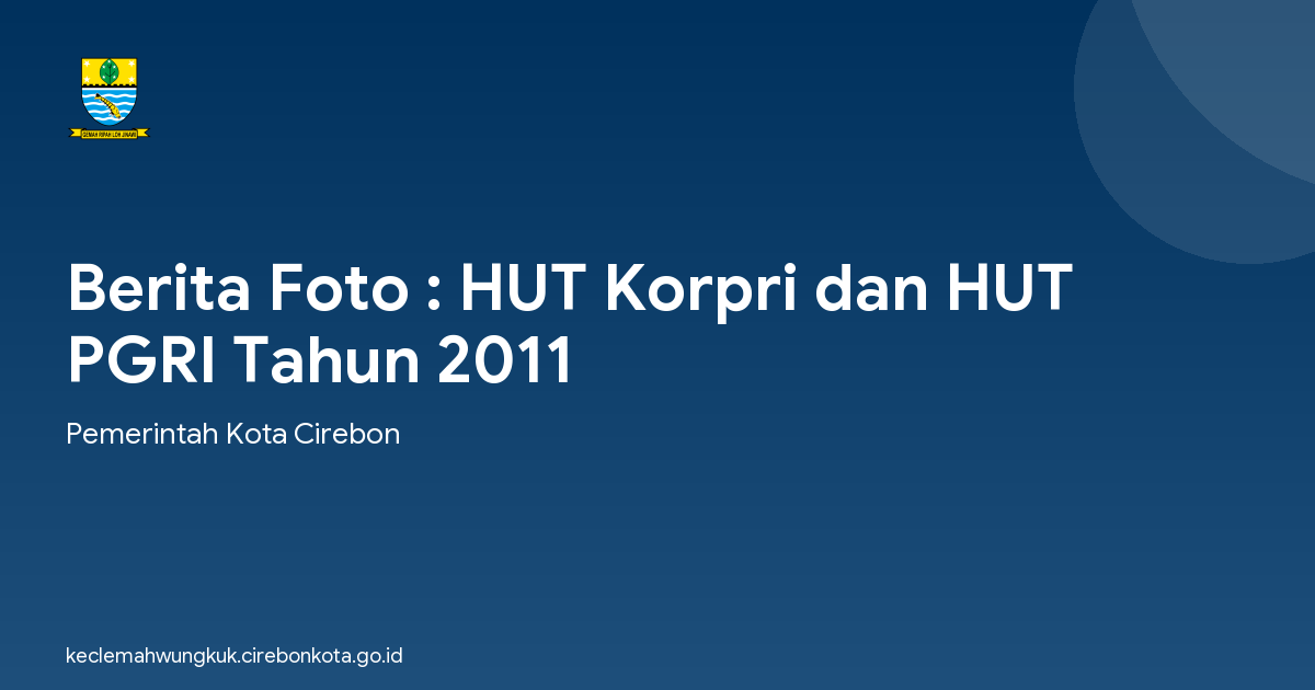 Berita Foto : HUT Korpri dan HUT PGRI Tahun 2011