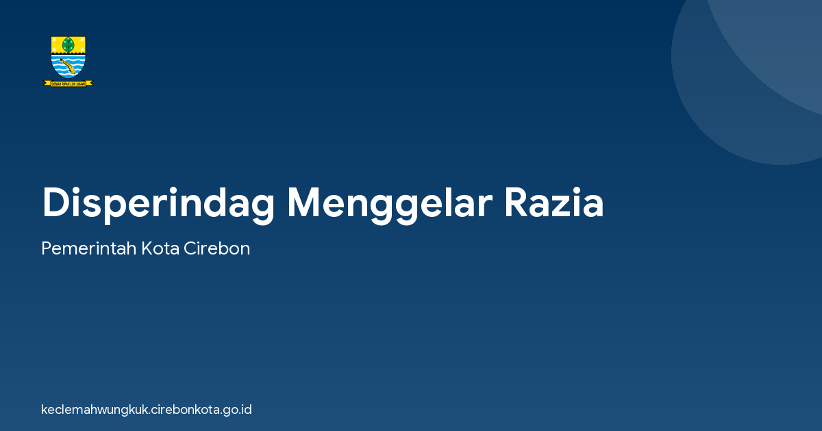 Disperindag Menggelar Razia
