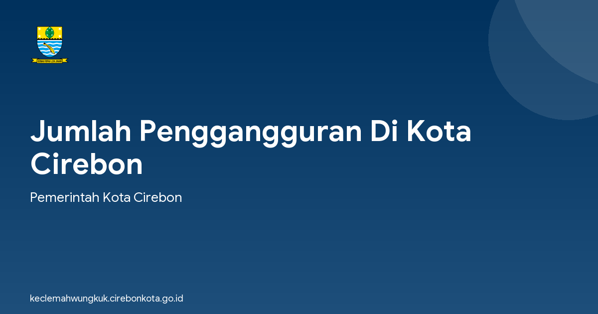 Jumlah Penggangguran Di Kota Cirebon