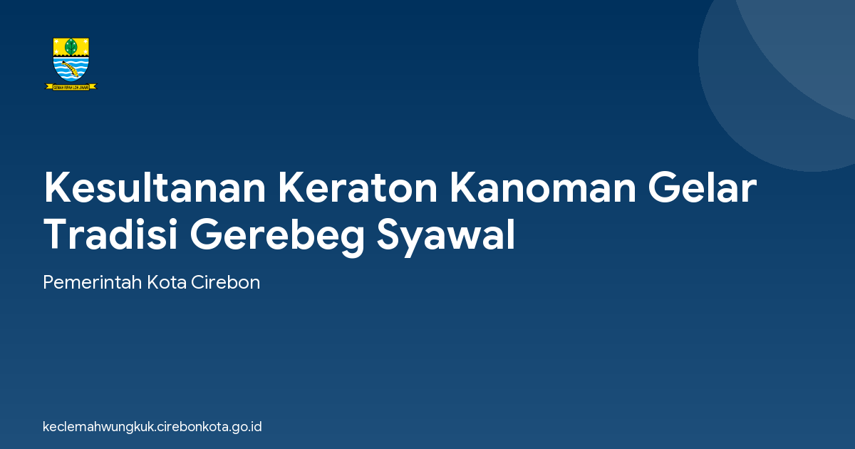 Kesultanan Keraton Kanoman Gelar Tradisi Gerebeg Syawal