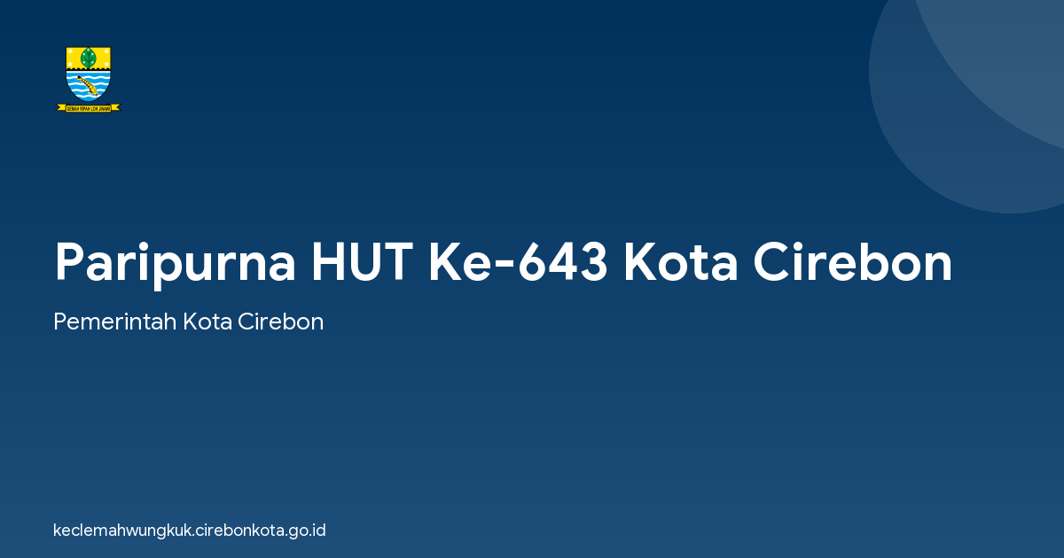 Paripurna HUT Ke-643 Kota Cirebon