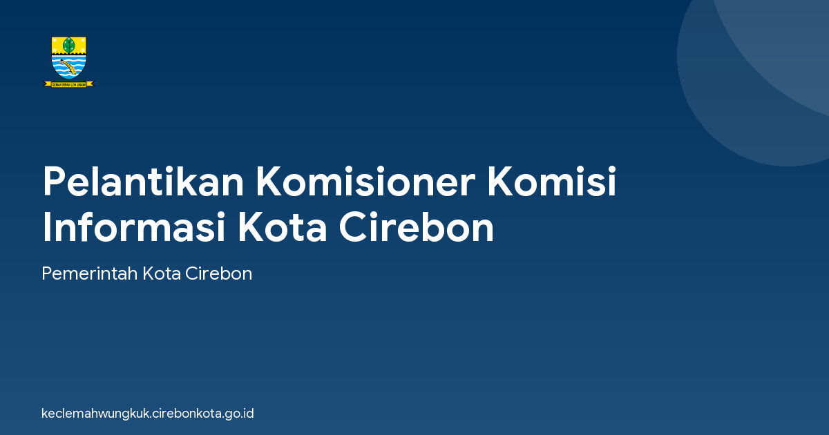Pelantikan Komisioner Komisi Informasi Kota Cirebon