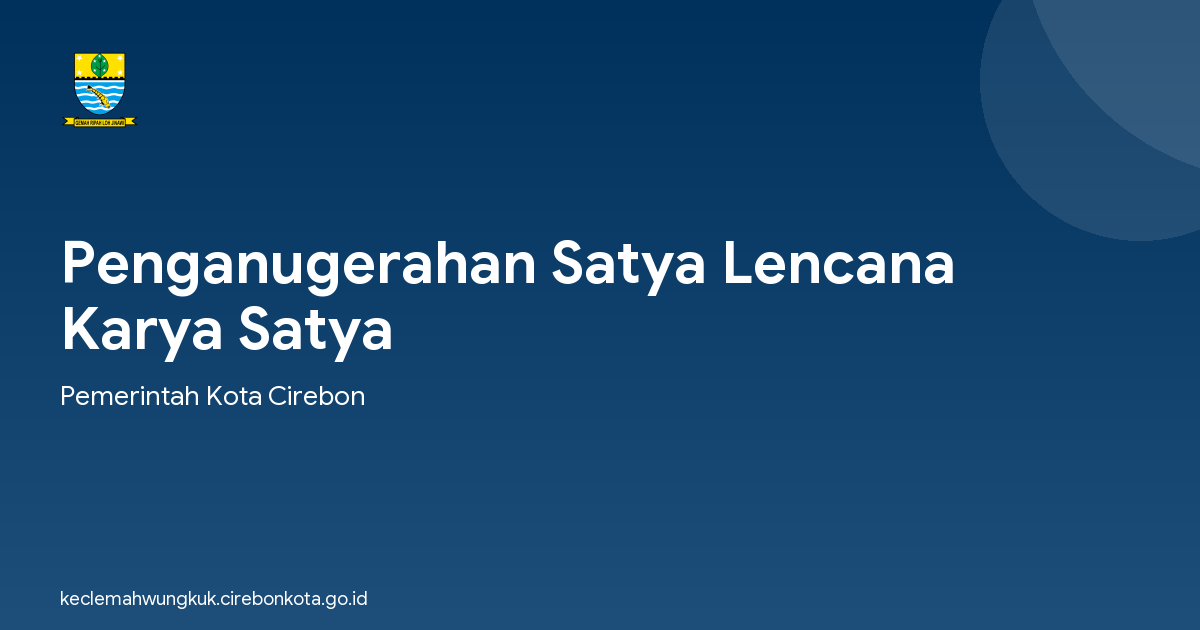Penganugerahan Satya Lencana Karya Satya
