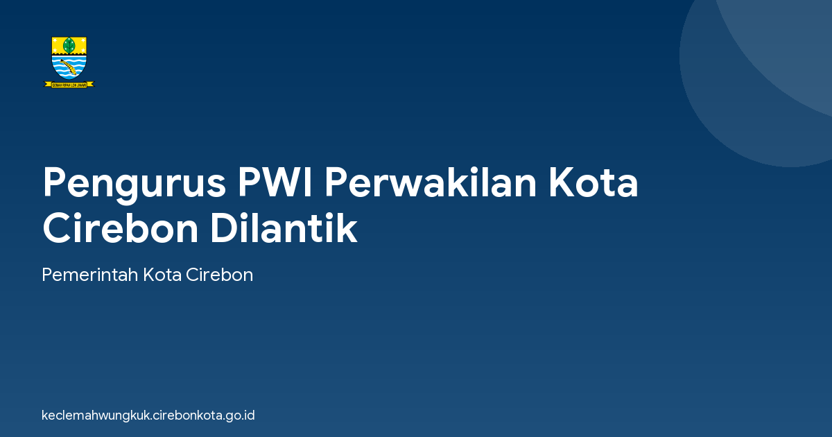 Pengurus PWI Perwakilan Kota Cirebon Dilantik