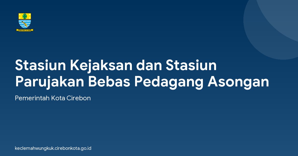 Stasiun Kejaksan dan Stasiun Parujakan Bebas Pedagang Asongan
