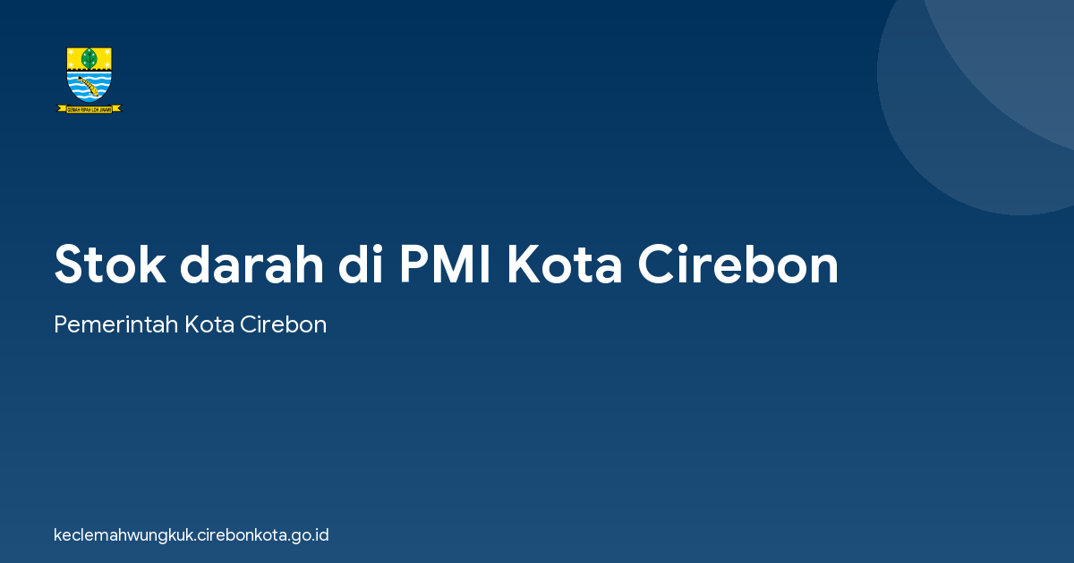 Stok darah di PMI Kota Cirebon
