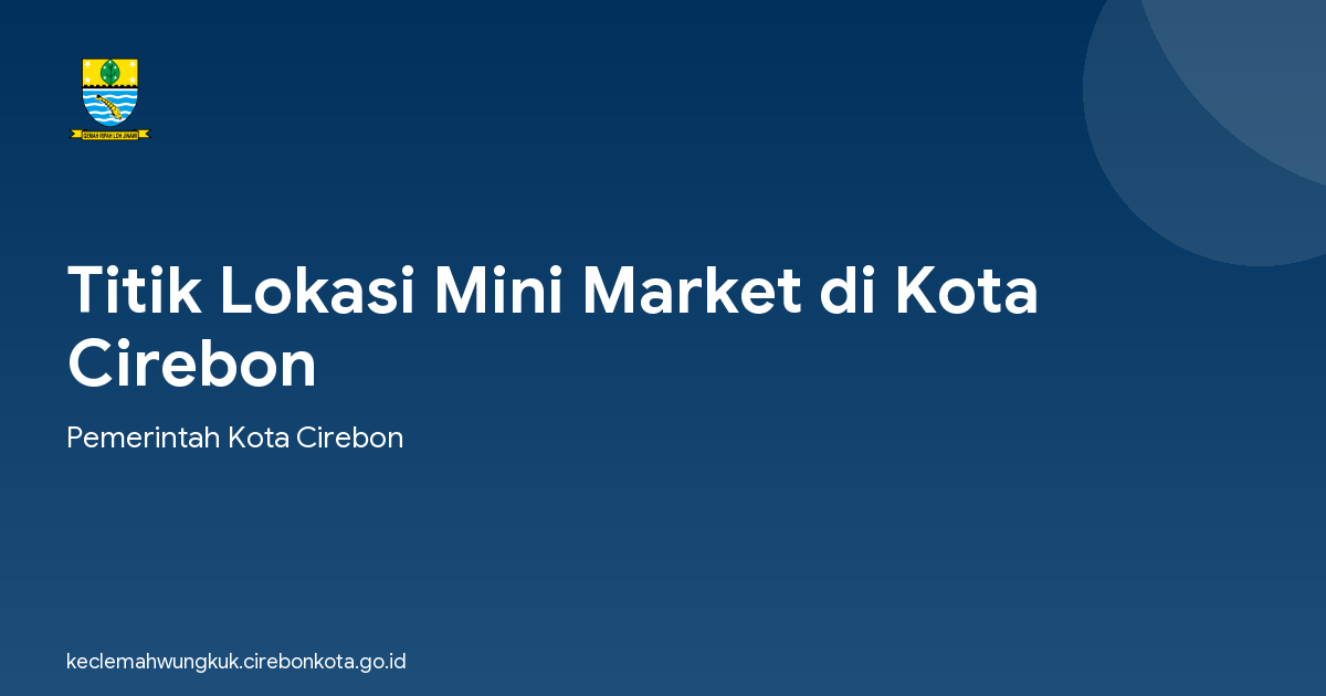 Titik Lokasi Mini Market di Kota Cirebon