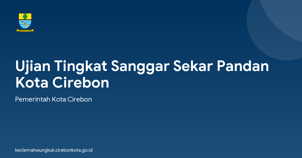 Ujian Tingkat Sanggar Sekar Pandan Kota Cirebon
