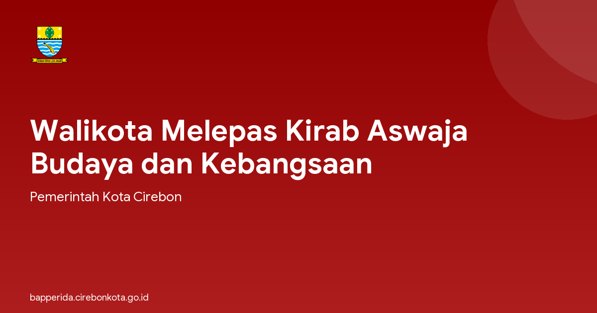 Walikota Melepas Kirab Aswaja Budaya dan Kebangsaan